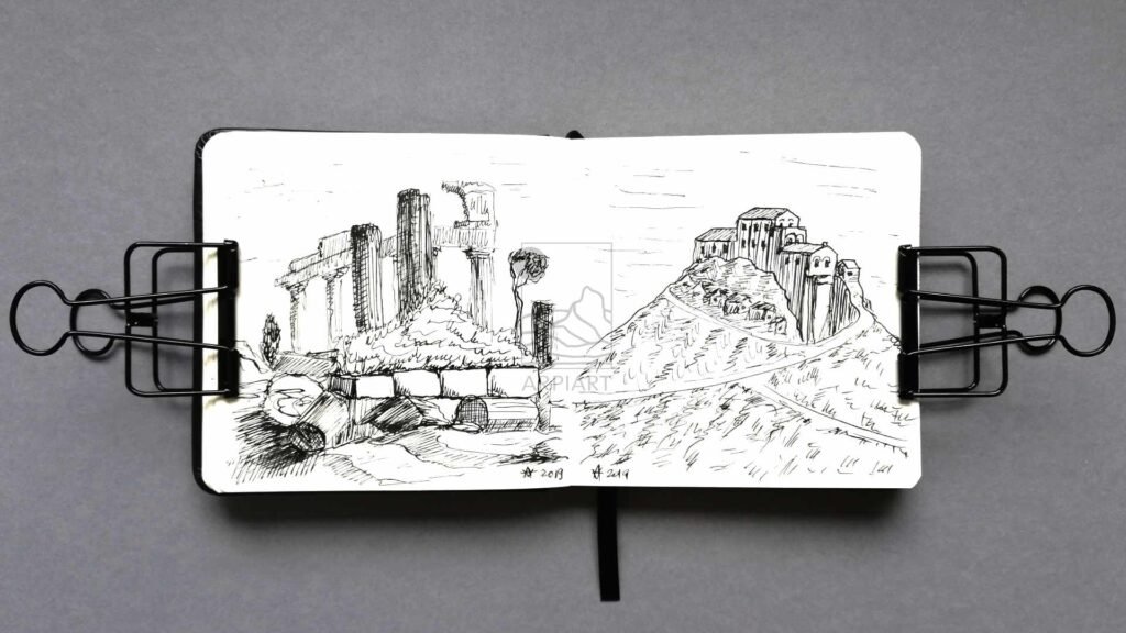 sketchbook_page_ink_drawing_old_ruins_arpiart.jpg
