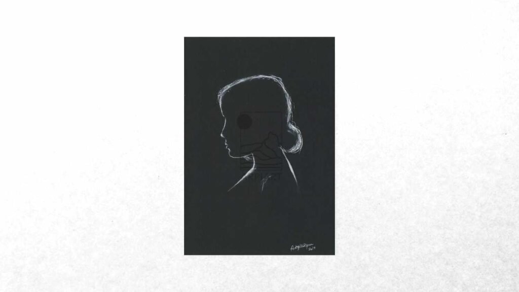 skizze frau zeichnung schwarz weiss portrait mit kohle